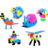 Kids DIY Magic Puffer Ball Creative Construction Toys Puzzle Sticky Thorn Ball Cluster 3D Model Assembling Building Blocks Gift