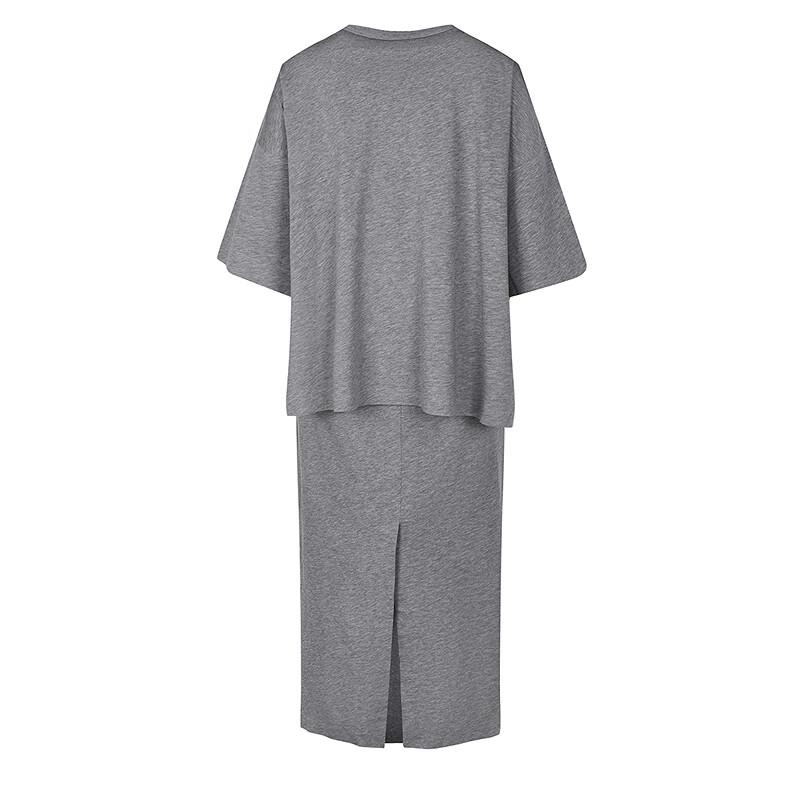 

LESS 2025 Summer Round Neck Short Sleeve Dress XS