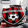 1Pc FC Viktoria Plzen Print Flannel Blanket, High quality Comfortable for All Seasons, Home Decor, Warmth and Comfort, Perfect for Christmas GiftS