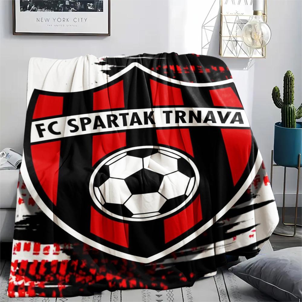 1Pc FC Viktoria Plzen Print Flannel Blanket, High quality Comfortable for All Seasons, Home Decor, Warmth and Comfort, Perfect for Christmas GiftS