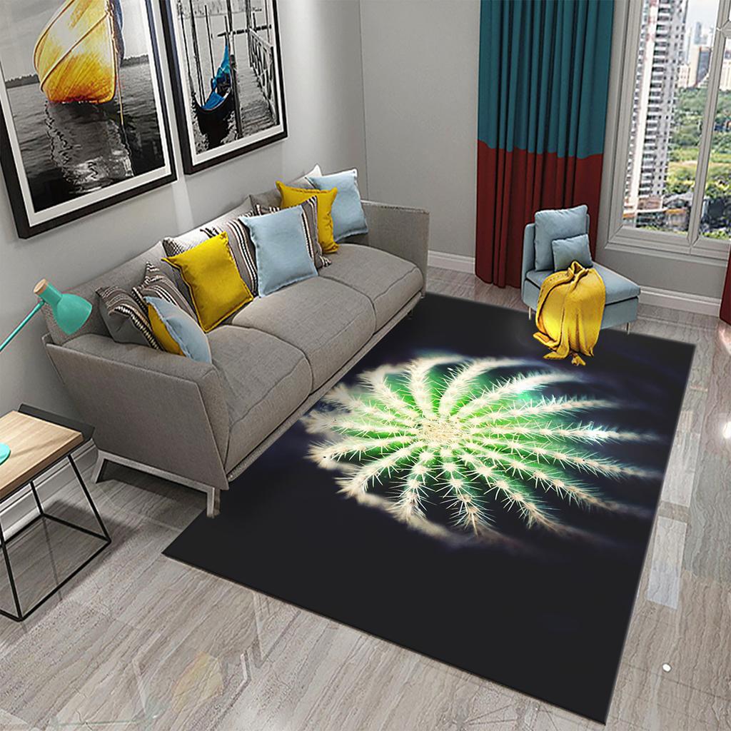 3D Cartoon Cactus Carpet for Kitchen Anti-slip Mat Gift Modern Living Room Balcony Bedroom Bathroom Carpet Door Hallway Area Mat