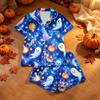 Women's Halloween Print Pajama Set 2 Piece Casual Comfortable Sleepwear