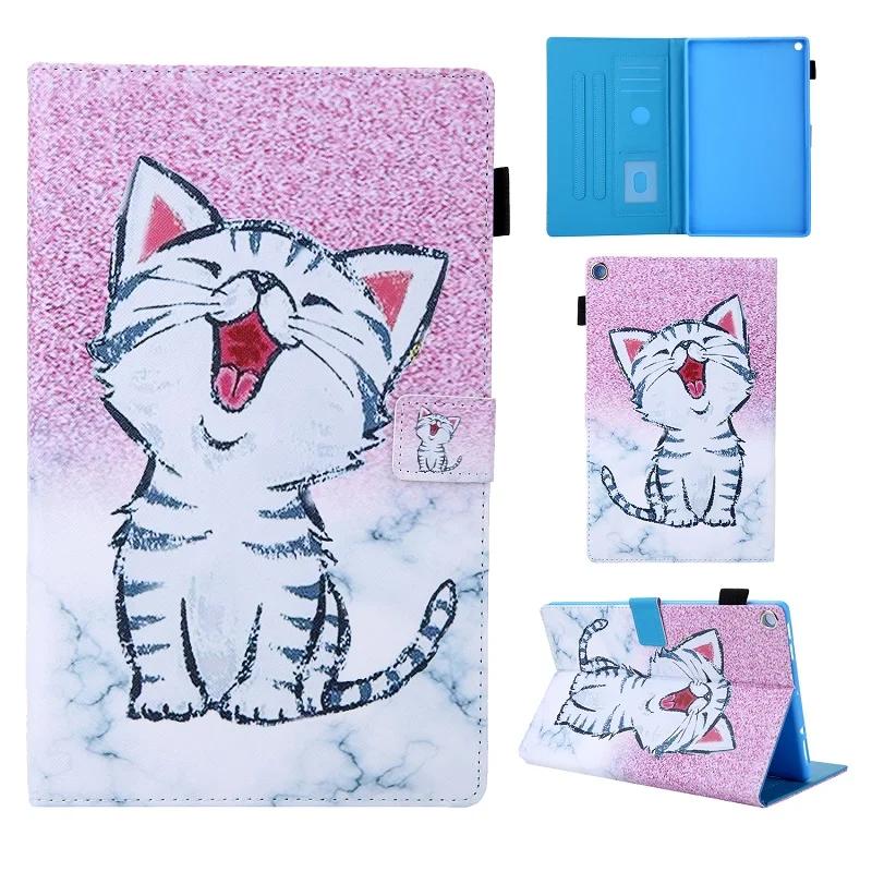 

For Kindle Fire Hd 10 2017 2015 Cute Animal Tablet Case For Amazon Kindle Fire HD 10 2019 Cover 10.1 PU Leather Stand Funda Caqa HD10 2019