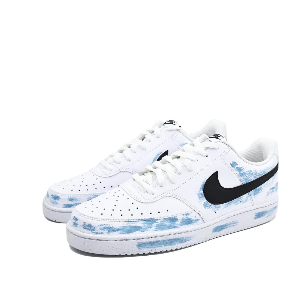 Nike Court Vision 1 Wild Dream Collection Leather Abrasion Resistant Lightweight Breathable Slip Resistant Low Top DH2987-101(Team271-)