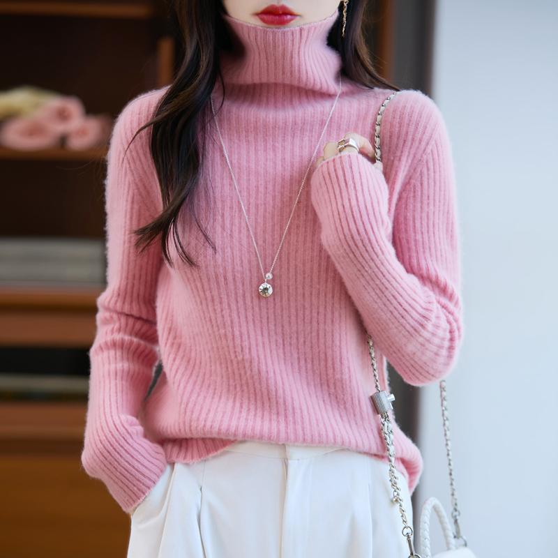 Dámský kašmírový svetr Kašmír Qinghe 30% kašmír 70% vlna podzimní a zimní pulovr hřejivý a módní