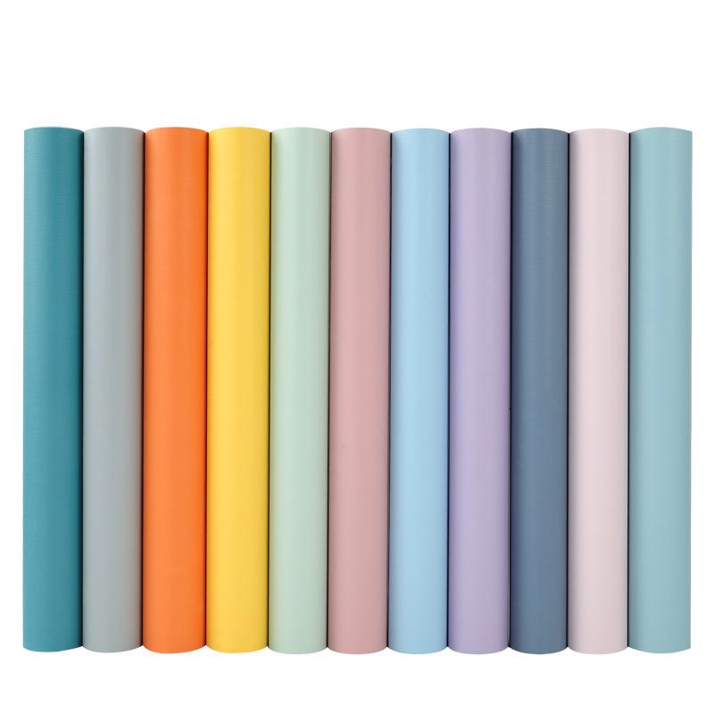 Self-Adhesive Waterproof Wall Stickers for Bedroom & Living Room - Thickened, Solid Color, Moisture-Proof, Ideal for Walls & Cupboards
