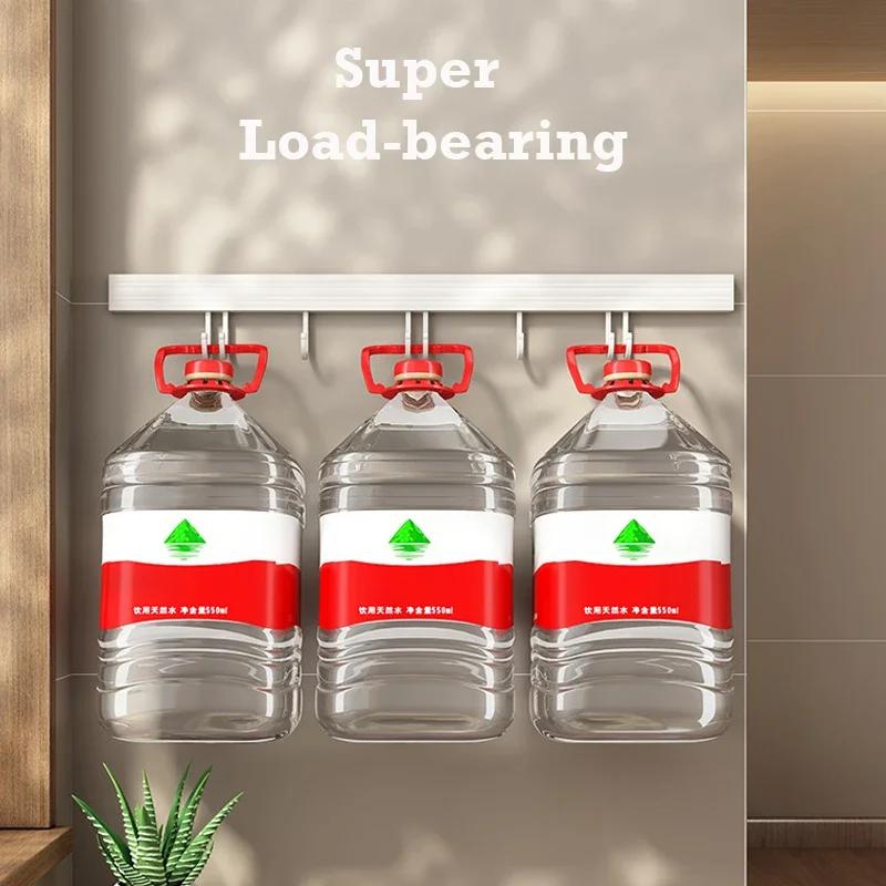 20/30/40/50CM Kitchen Hook Rack Punch-free Wall Mounted Storage Racks For Cup Kitchenware Home Bathroom Kitchen Accessories