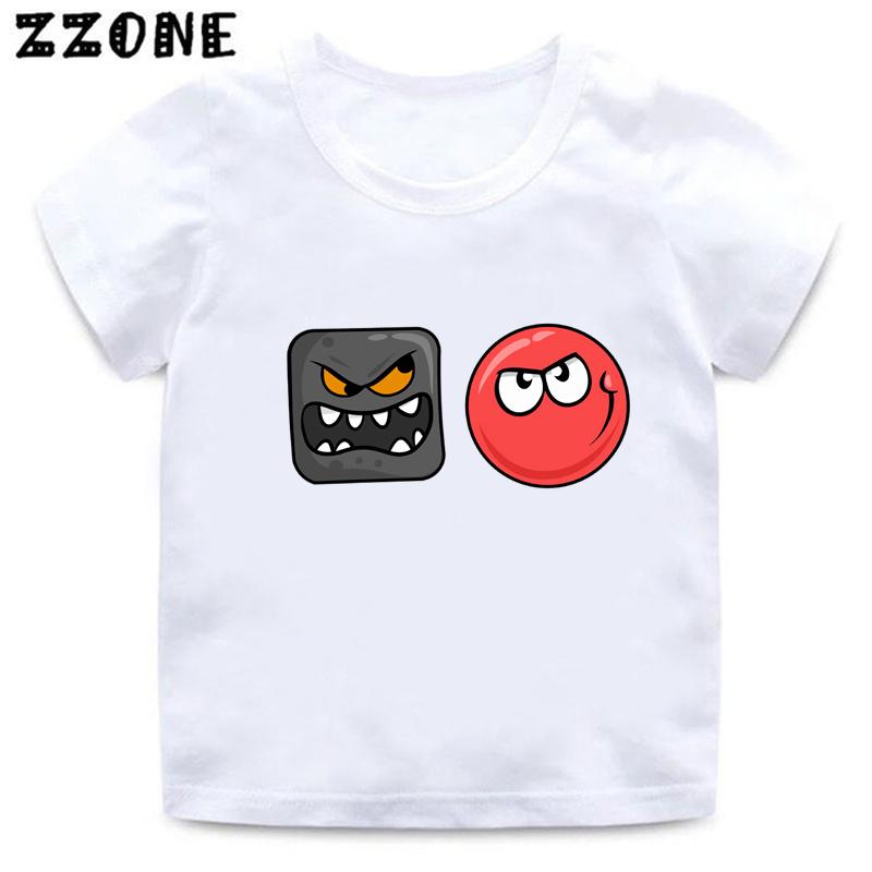Hot Sale Red Ball 4 Print Cartoon Kids T-Shirts Funny Game Girls Clothes Baby Boys T shirt Summer Casual Children Tops,ooo5849