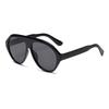 Fashionable Large-frame Pilot Sunglasses With Sun Protection And Retro Vibe-blocking Uv Protection Glasses 3084