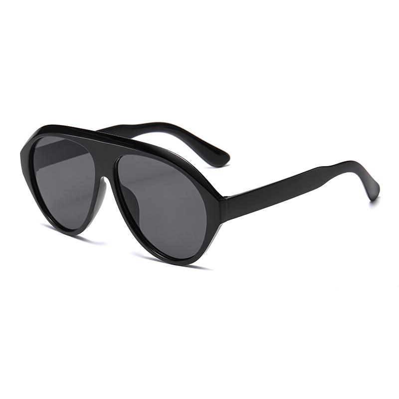 Fashionable Large-frame Pilot Sunglasses With Sun Protection And Retro Vibe-blocking Uv Protection Glasses 3084