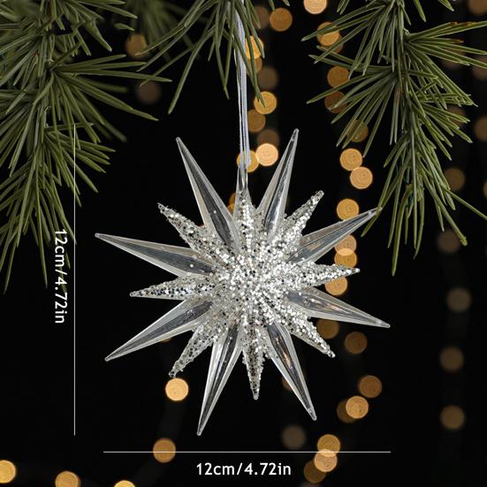 Křišťálově čirá vánoční ozdoba třpytivá strom/baletka/mašle/hvězda vánoční závěsná dekorace do ložnice obývacího pokoje statku