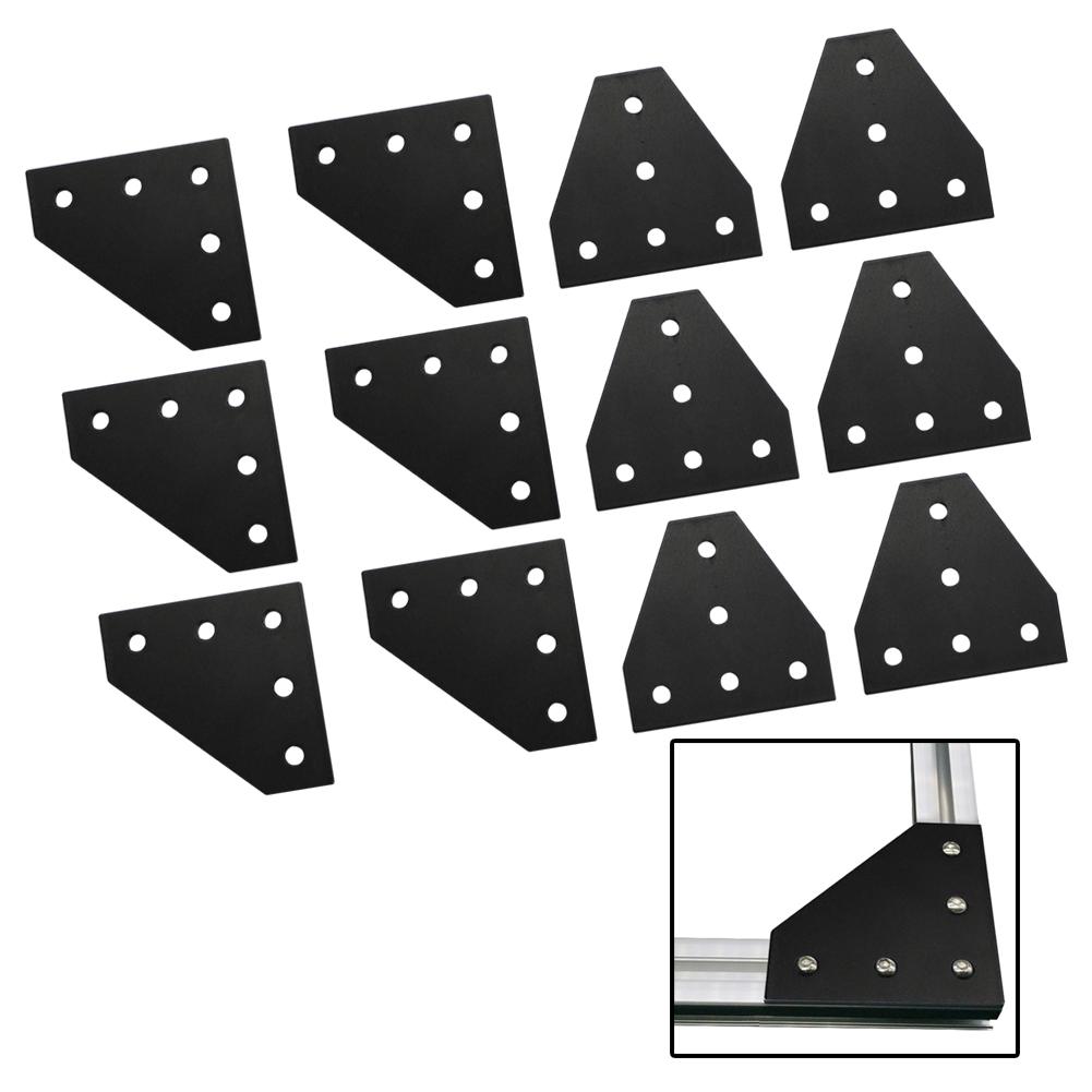 6 Stück Eckwinkel Verbindungsplatten Einfache Installation Für 3D-Drucker CNC-Fräsmaschinen Zubehör