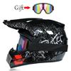 Teenage Professional Off-road Racing Helmet, Motorcycle Off-road Helmet, DOT Approved Motocross Goggles Gift Package