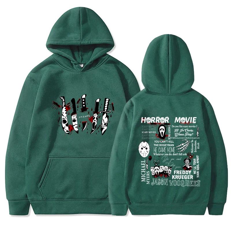 Boyfriend Knife Hoodie Printed Long Sleeved Sweater Halloween Fashion Harajuku Casual Streetwear