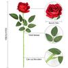 50cm Artificial Rose Flower Branch Long Stem Red Rose Bouquet for Wedding Table Arrangements Home Decoration Valentines Day Gift