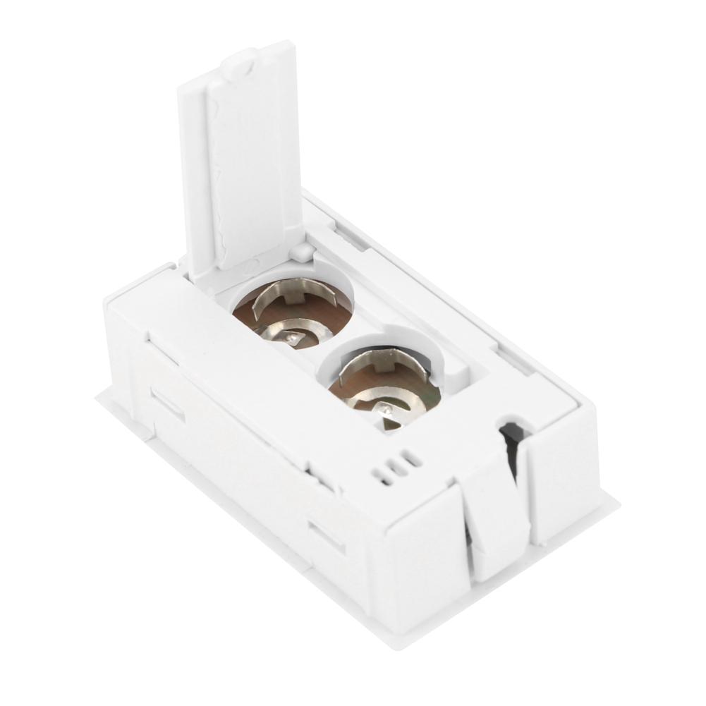 Haustier-Reptilien-Hygrometer, eingebettetes Aquarium-Thermometer mit großer Digitalanzeige, weiß