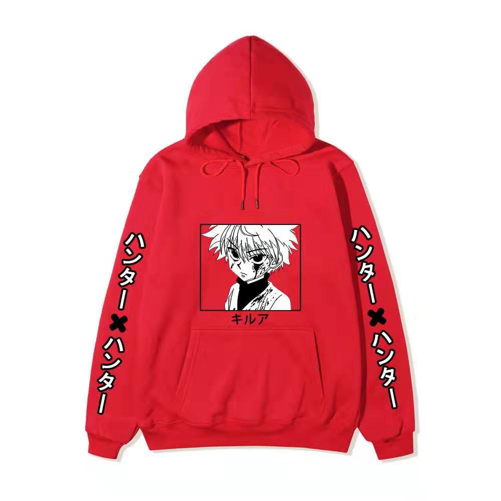 HUNTER X HUNTER Killua Zoldyck Graphic Printing Sweatshirts  Hip Hop Casual Unisex Autumn Winter Fleece Streetwear Tops