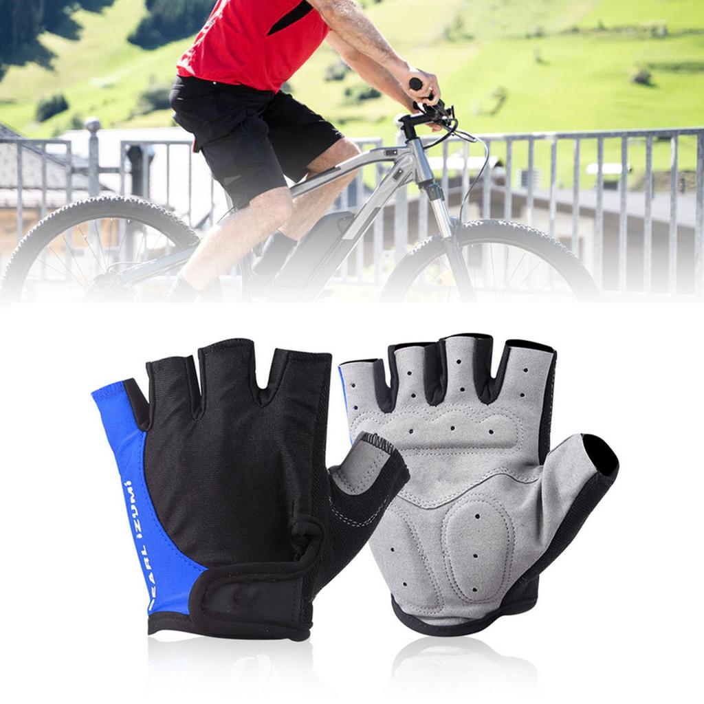 1 pár cyklistických rukavic s polovičními prsty prodyšné tlumící nárazy dámské pánské bezprsté cyklistické rukavice pro venkovní fitness