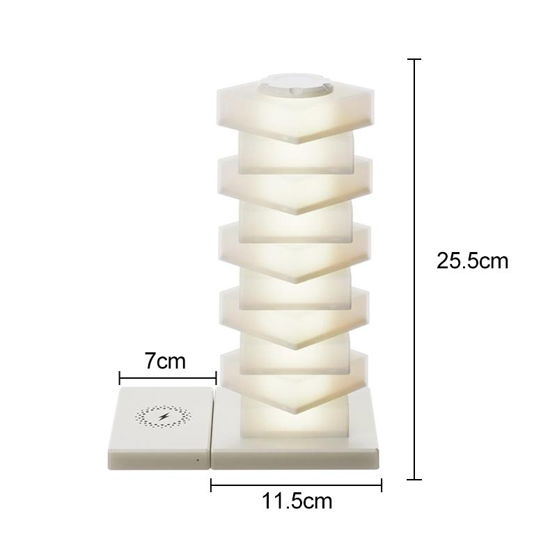 

Светодиодная настольная лампа с беспроводным зарядным устройством и портом USB, ночник у кровати, сенсорная регулировка яркости, защита глаз для игр, чтения, дома