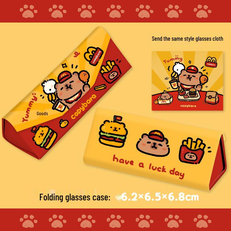 Shuai Mao Border Collie Brillenetui: Tragbarer Damen-Sonnenbrillenhalter mit Magnetverschluss, Druckentlastendes Design für Schüler und Kinder.