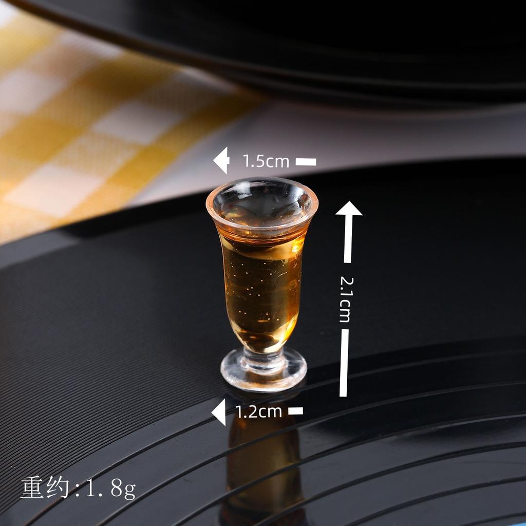 Simulation Red Wine Glass Coffee Cocktail Champagne Model Mini Miniature Food Ornaments 10pc/lot