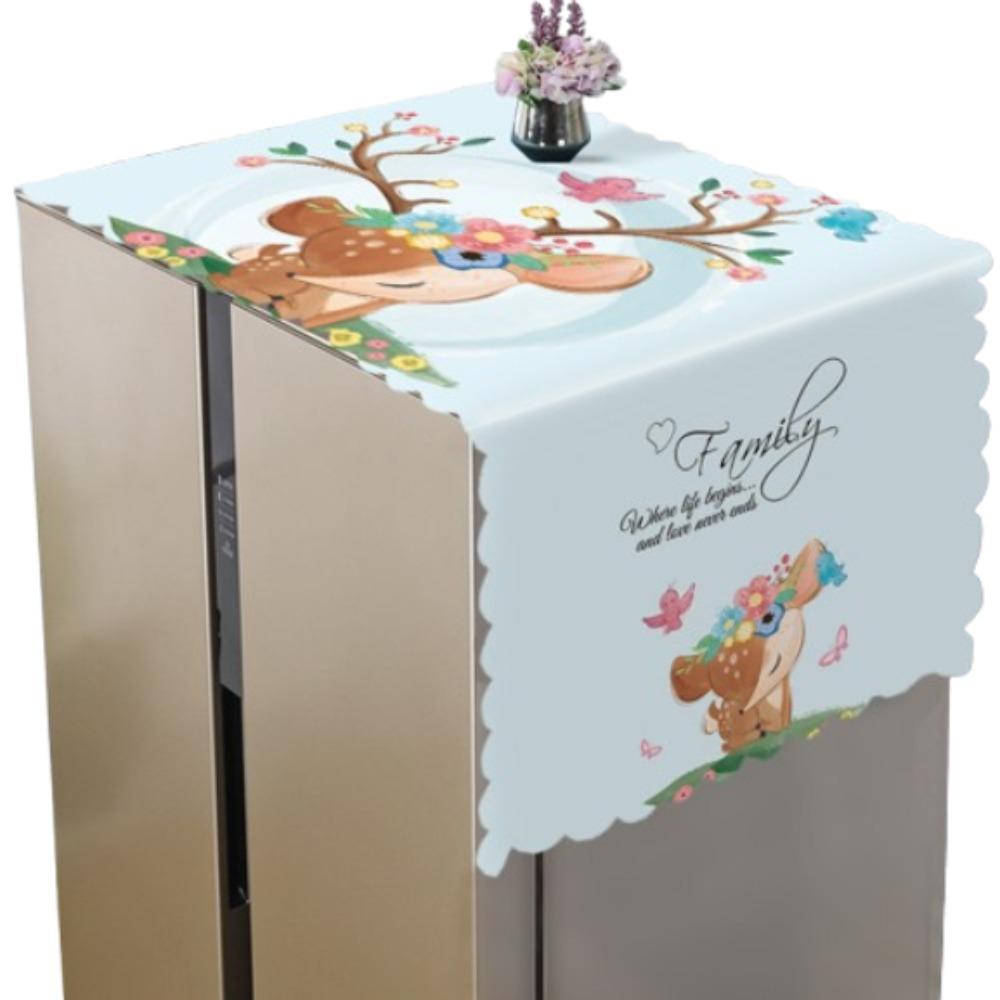 Cartoon Washing Machine Cover Oil Proof Refrigerator Cover Cloth Double/Single Door Fridge