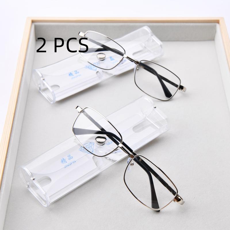 2PCS Suit Anti-Scratch Reading Glasses Men Women 100% Glass Lens Presbyopic GlassesPresbyopic EyeGlasses Magnifying Eyewear