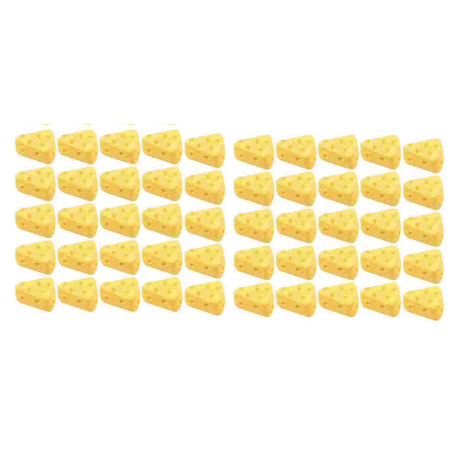 

50 шт. Модель имитации торта детские торты искусственный сыр для показа пластиковые сыры модели жёлтый