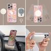 Pink Kt Cat Bracket Is Suitable for Apple 16 Magnetic Feather Yarn Mobile Phone Case 13 Cute Cartoon 15 Advanced Sense 14 Girls