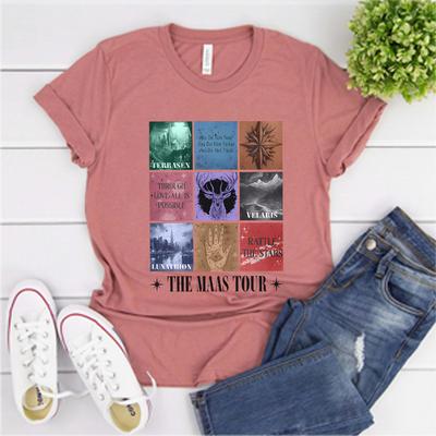 Sarah J Maas Eras Tour TShirt The Maas Tour Shirt ACOTAR Tshirt Crescent City Tee Throne of Glass Merch SJM Top