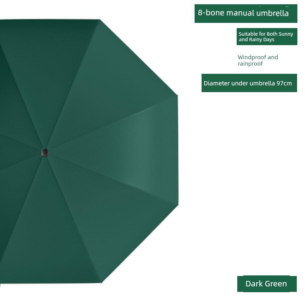 Reversible Large Umbrella for Women, Extra Thick and Reinforced, Dual-Use for Sun and Rain, Men's Double-Person Sun Protection Folding Manual Parasol