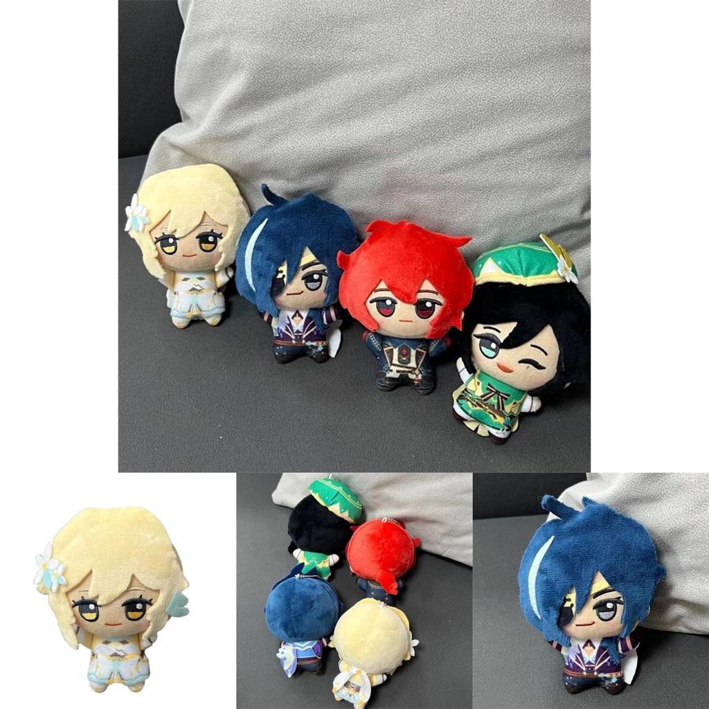Genshin Impact Plush Doll Pendant Venti Lumine Soft Stuffed Keychain Gift