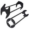 Wrench Removal Tool Kitchen Repair Plumbing Spanner Four-jaw Hex Wrench Sink Wrench Flume Wrench