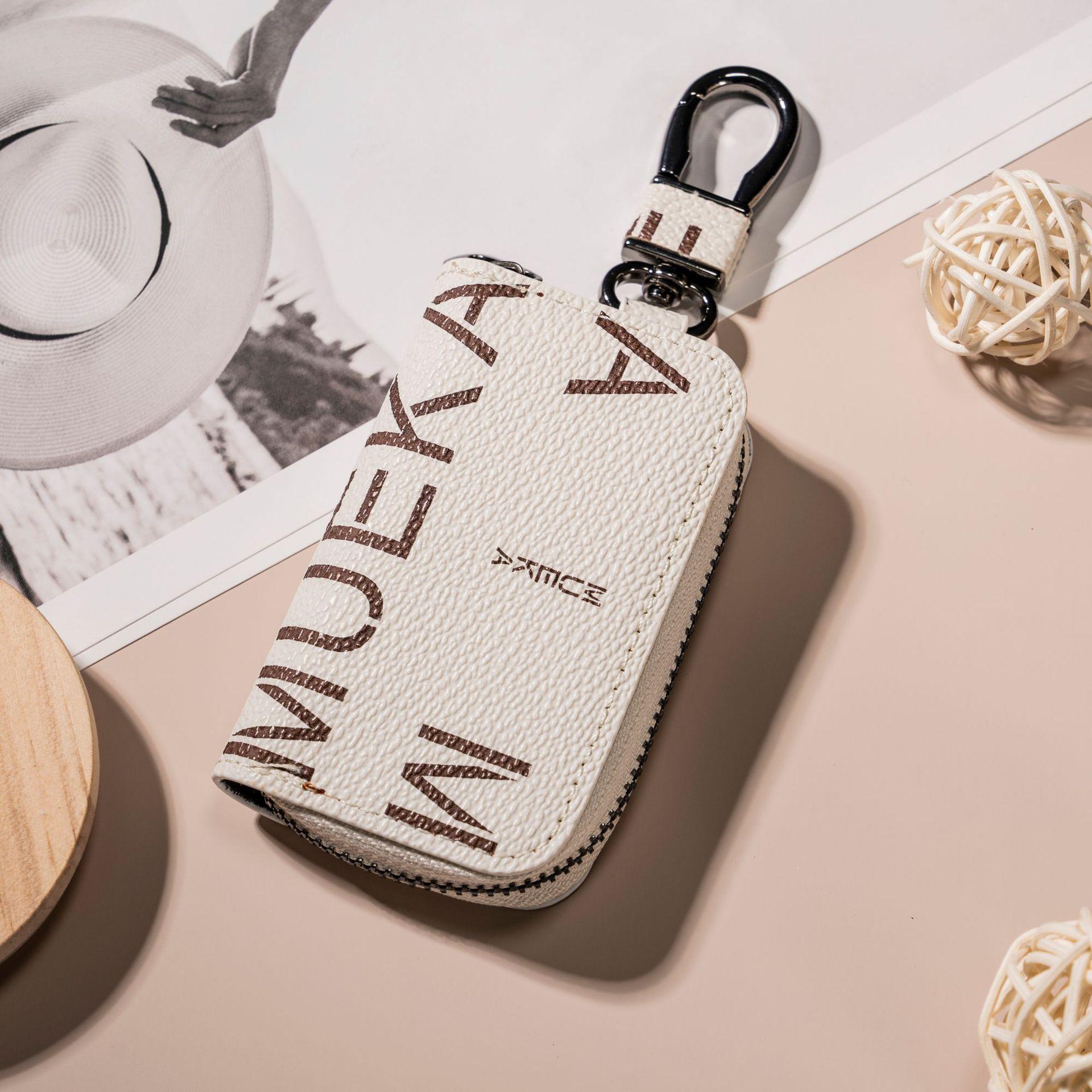 

Korean Style Carbon Fiber Car Key Zipper Case