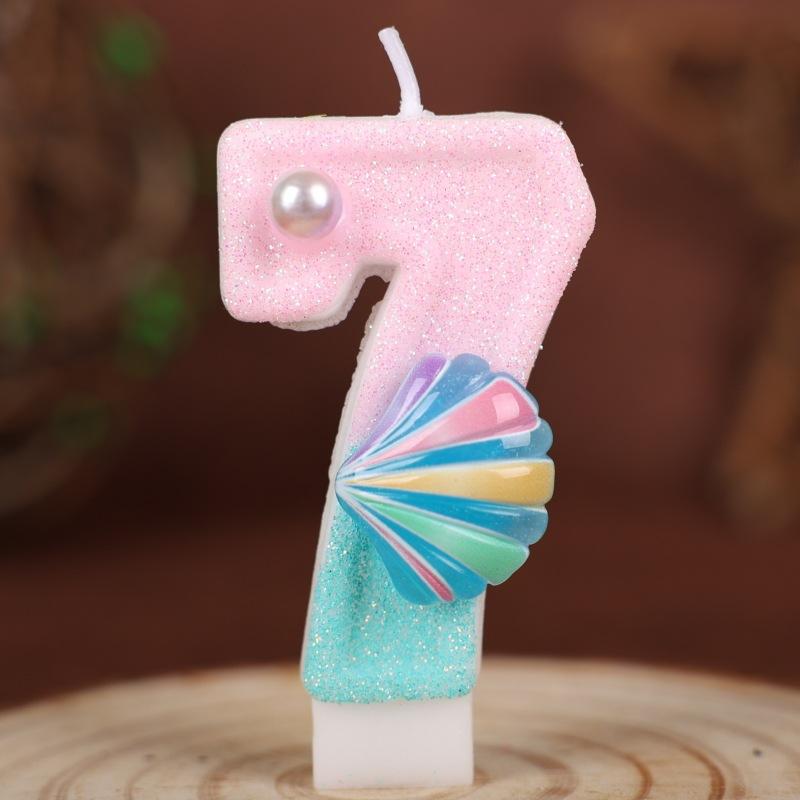 Birthday Candle Digital One-year-old Cake Atmosphere Decoration Scene Diy Handmade Digital Candle 0-9