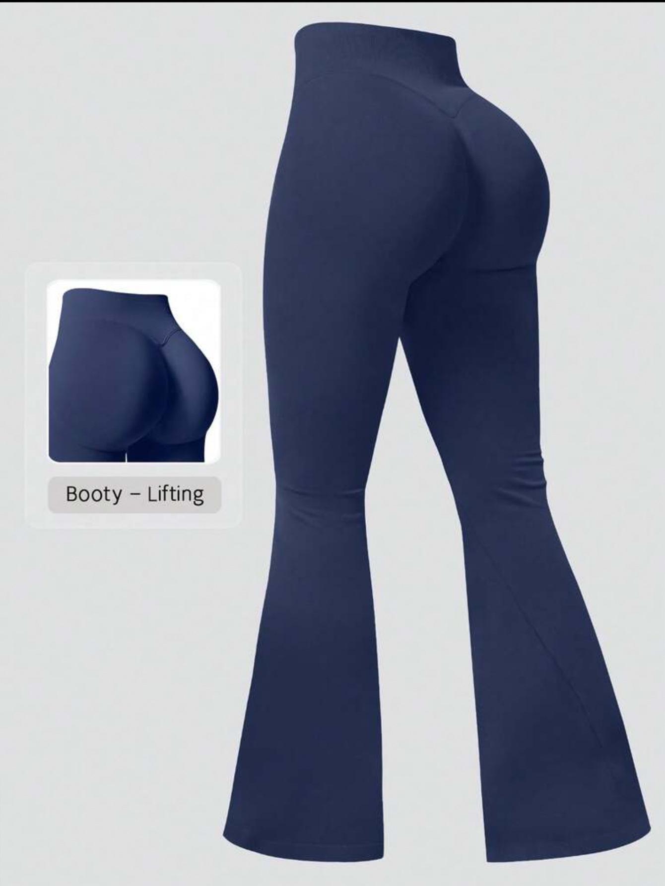 High Waist Flare Yoga Pants - Slimming, Hip Lifting, Wide Leg Fitness Pants Large