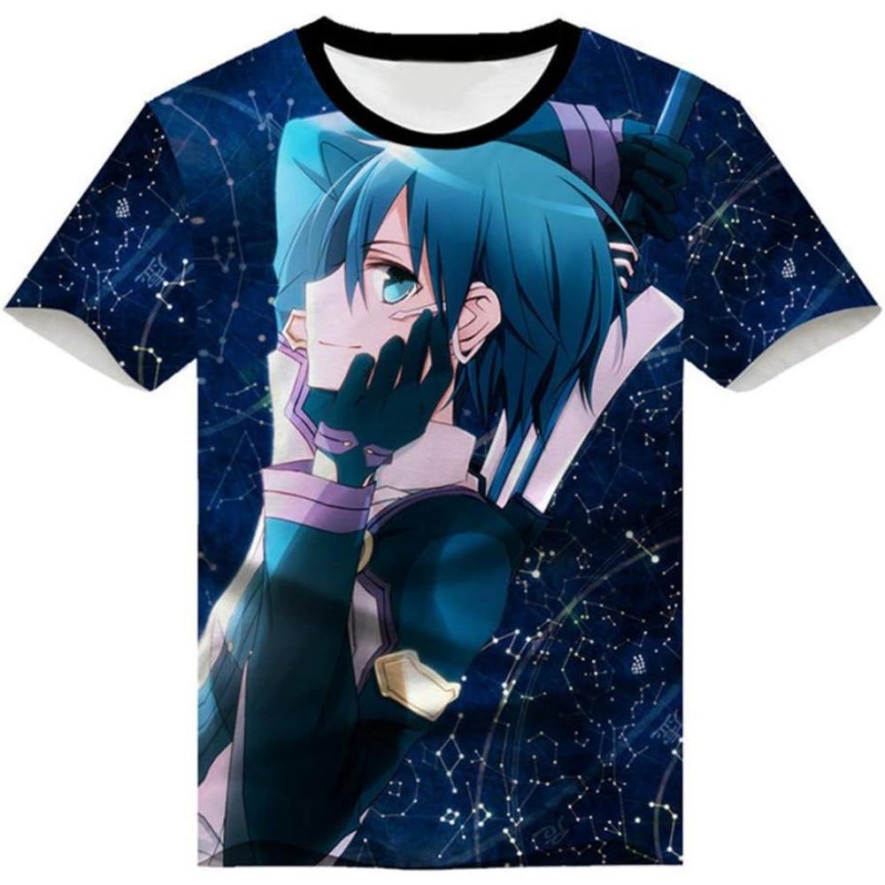 Anime Sword Art Online Kirito SAO 3D Printed T-Shirt Adult Cosplay Funny Quick Dry COOL Short Sleeve Tee Tops