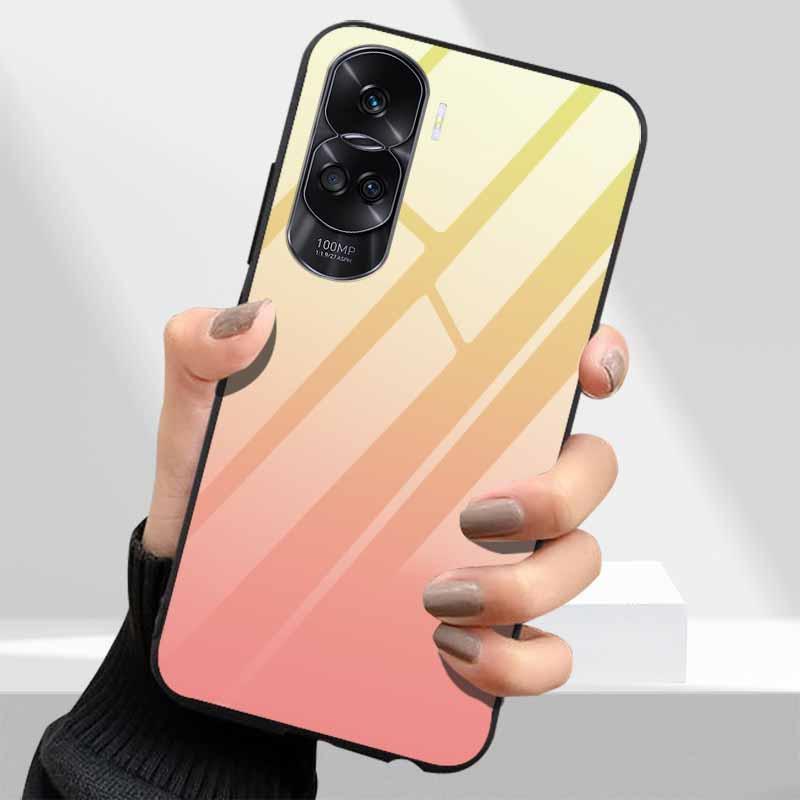 Tempered Glass Hard Cover For Honor 90 Lite 5G Case Lovely Marble Funda Coque For Honor 90 Pro Honor90 90Lite 90Pro Phone Shells