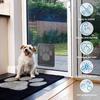 Plastic Pet Lockable Screen Door Magnetic Flap Self-Closing Pet Door Dog Flap Door  Home Garden