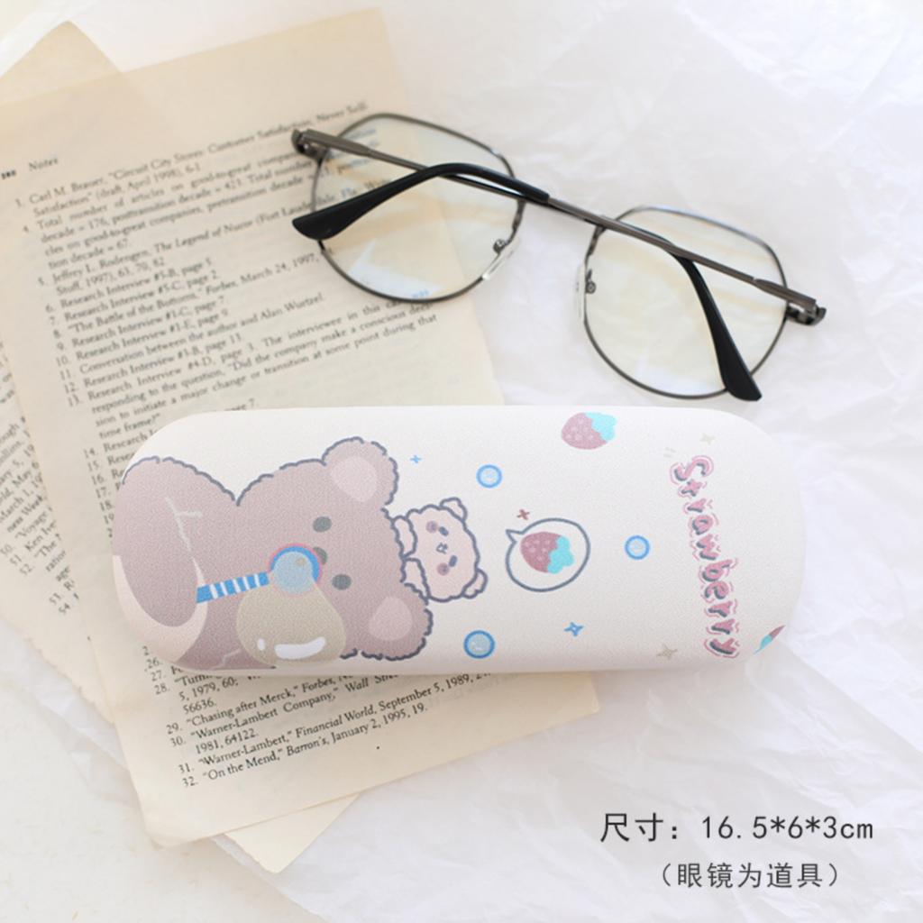 Portable Hard Shell Eyeglass Case Cartoon Design Durable Protective Eyewear Storage Box Lightweight Compact Size 16 5x6x3cm