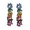 Luxury Designer Inspired Exaggerated Alloy Rhinestone Earrings, Cross-Border Hot Selling Statement Jewelry For Women