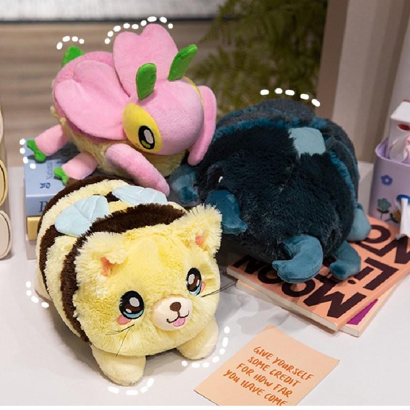 Adorable Insect Plush Toys Including Beetle Bee And Orchid Mantis Soft Stuffed Animals