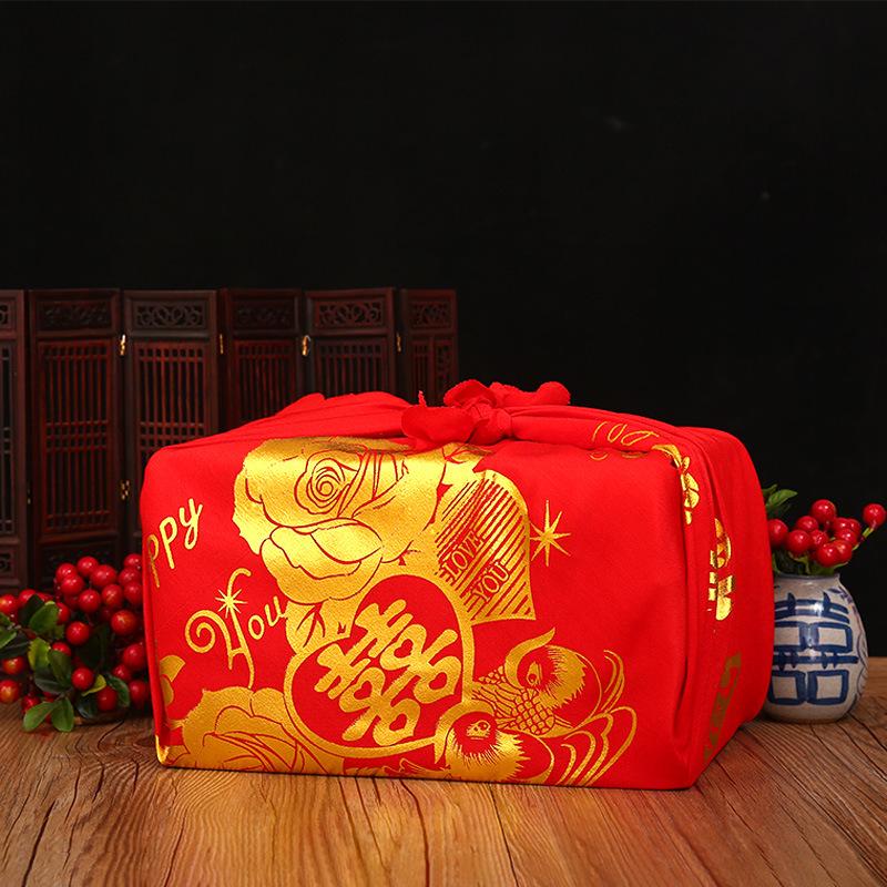 

Вышитый свадебный набор «Красный Дракон Феникс» с тазом