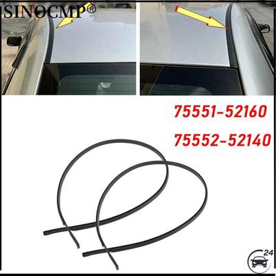 2pcs L+R Side Roof Drip Moulding Trim Set 7555152160 7555252140 For Toyota Yaris Sedan 2007 2008-2011 Roof Seal Strip Trim