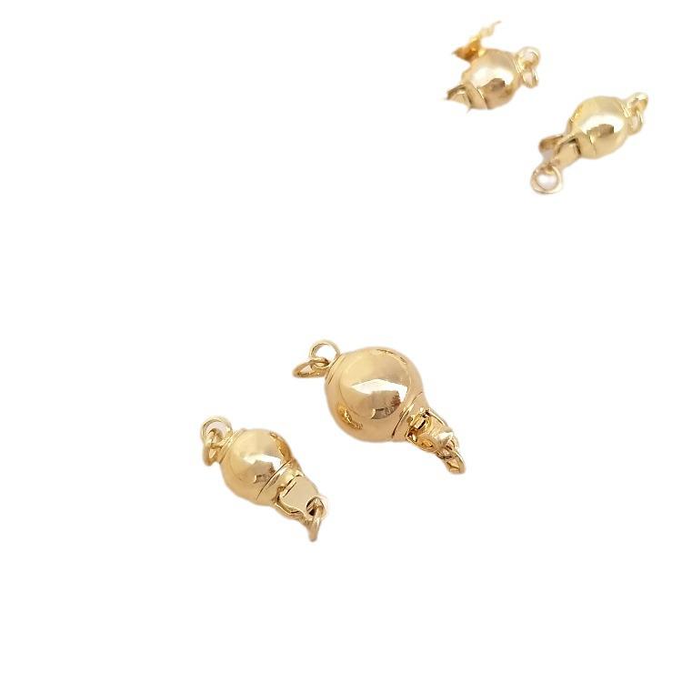 14K Gold Filled Round Ball Bar Clasp Pearl Necklace Clasp DIY Jewelry Accessories