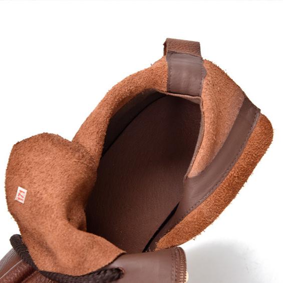 Johnature Vintage Cowhide Handmade Short Boots Genuine Leather Lace Up Round Toe Soft Soled Boots Women's Shoes