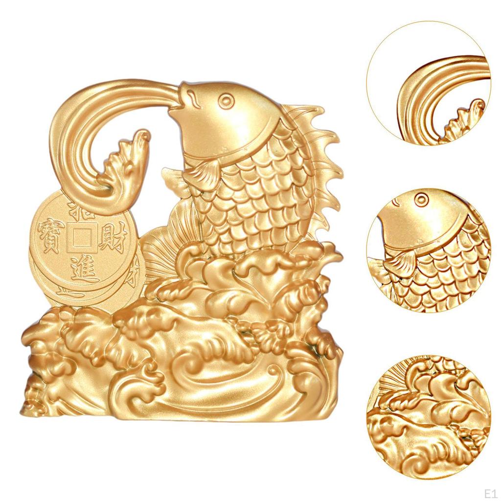 Goldfishes Statue Lucky Money Decoration,Ideal for Attracting Wealth,Simulation,Feng Shui