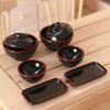 Dollhouse Cutlery Small Retro Realistic Decorative Pretend Play Kitchen Dish Bowl Model Miniature Decor for Gifts