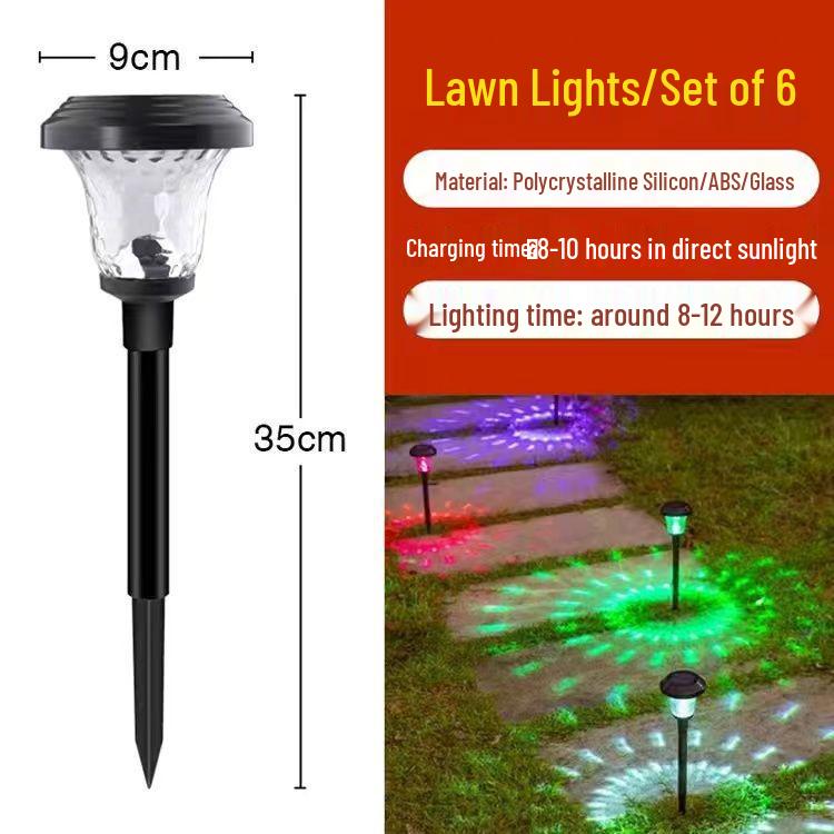 Solar Garden Decor Lights: Outdoor Courtyard Atmosphere Ground Plug Lighting for Yard and Lawn