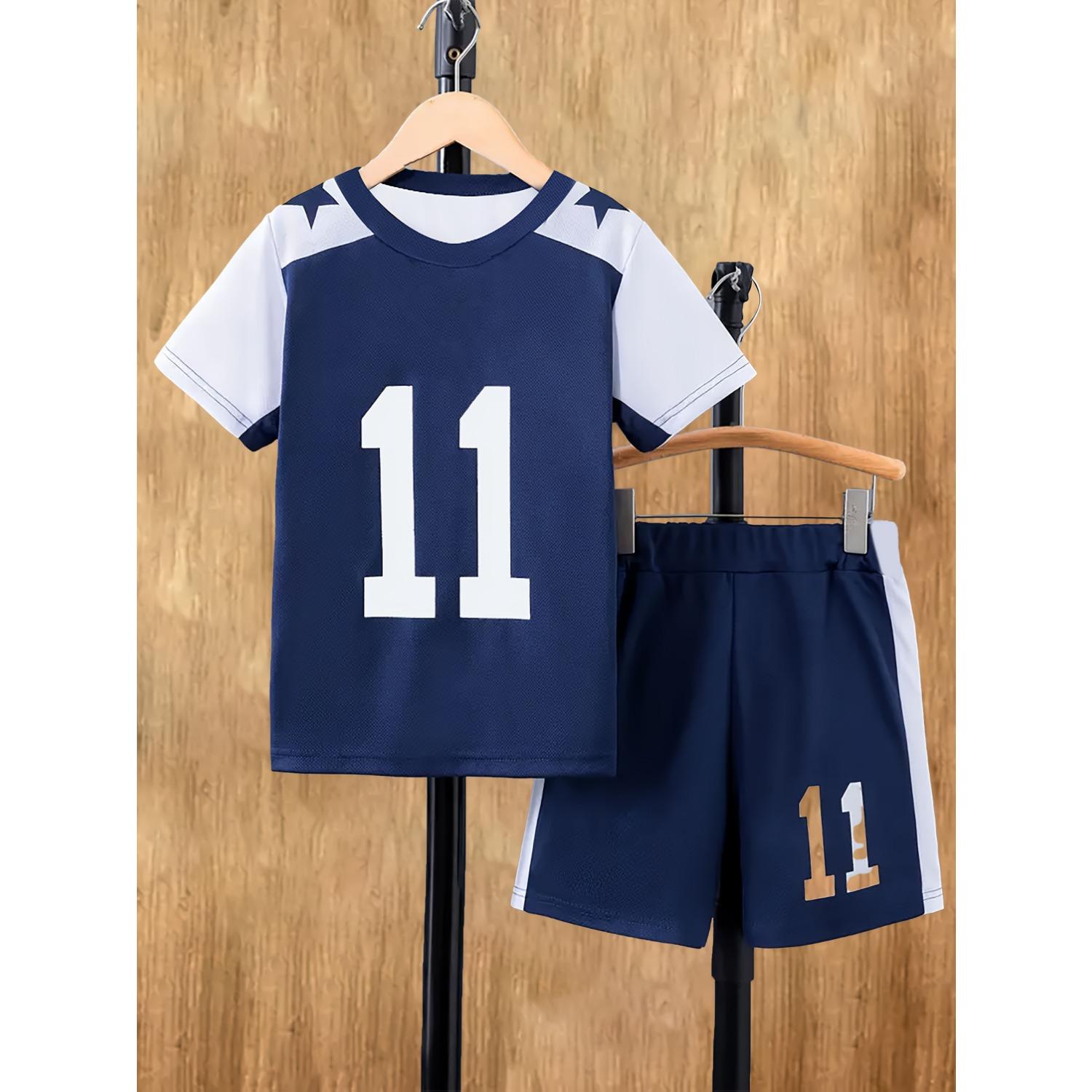 Спортивный комплект для мальчика, Тибетский синий и белый, Цифровой принт 11, Летний комплект для мальчика 5-6 Years